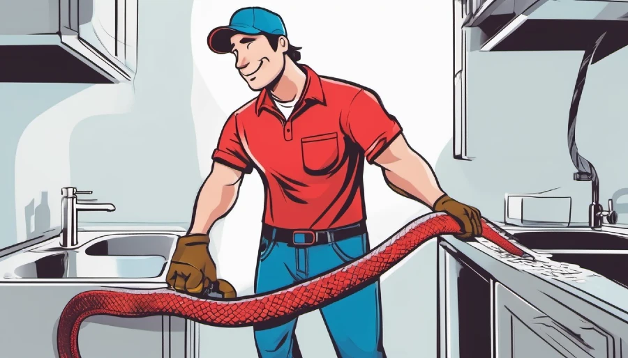 using a drain snake to unclog a drain