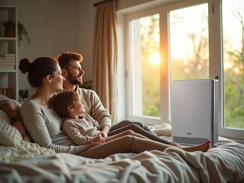 Family enjoying improved indoor air quality with Ninja HVAC
